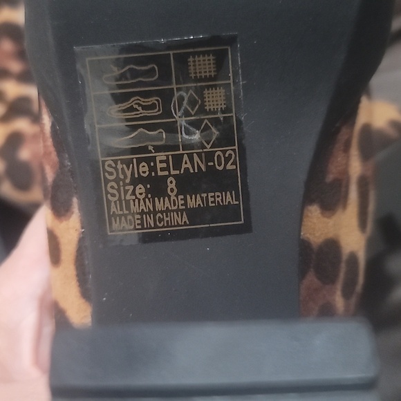 Yoki elan-02 leopard print suede chunky platform lace up combat ankle boots 8 - Picture 5 of 10